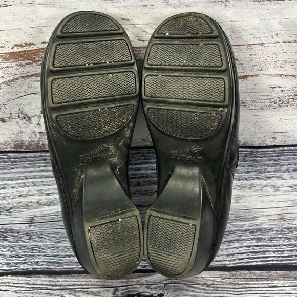 Dansko Stacie Black Leather Comfort Clogs, Women’s Size 11 - Picture 7 of 8